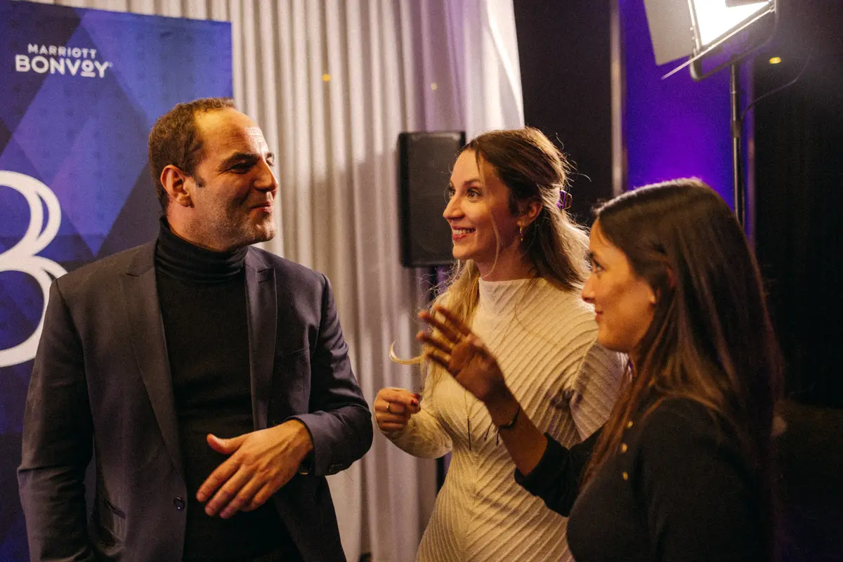 Guests talking at the awards night